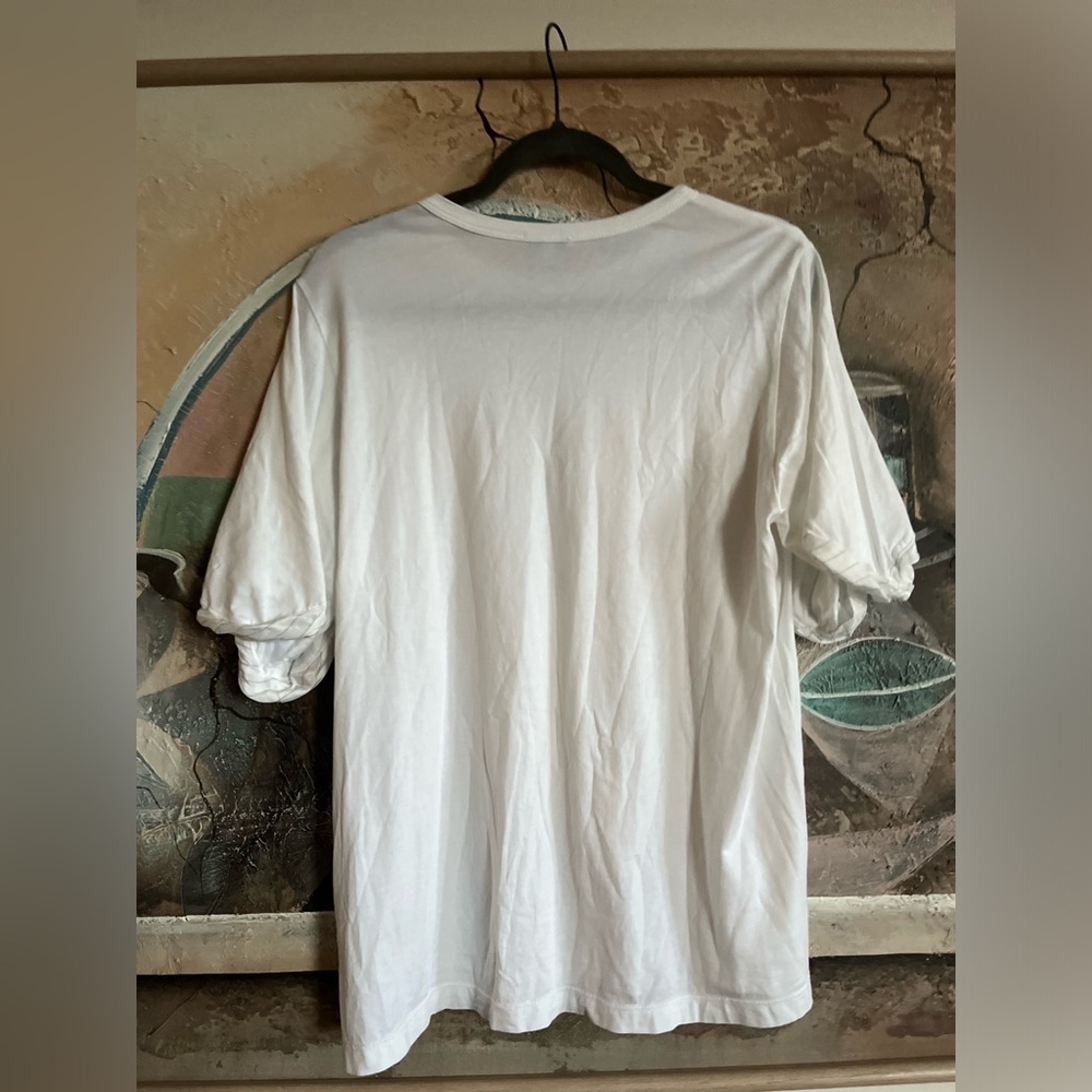 Clu USA - Loose T-Shirt with striped sleeve trim - Picture 2 of 8
